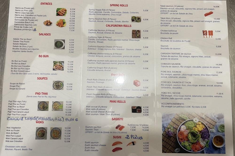 Asia sushi wok...sur place & a emporter - Menu Image 1